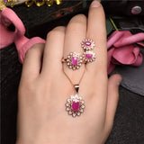 Royal Ruby Collection — 3-Piece Bridal Set