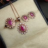 Royal Ruby Collection — 3-Piece Bridal Set