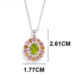 Delicate Gemstone Necklace - Gold Plated Sterling Silver Pendant by Hennafy Jewel
