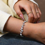 Luxury MINTYBOX All Moissanite Tennis Bracelet for Women S925 Sterling Silver D VVS1 Diamond Luxury Engagement Wedding Fine Jewelry - Premium Fine Jewelry by Hennafy Jewel