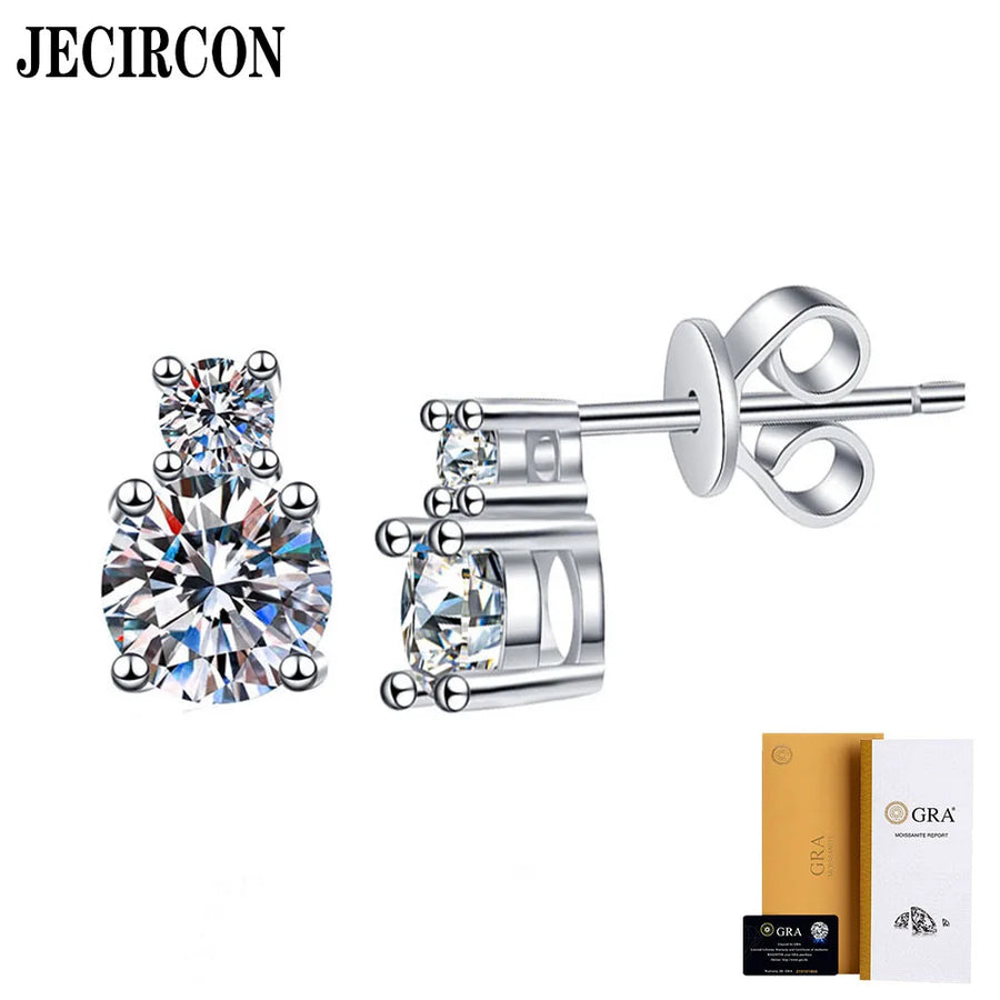 Elegant JECIRCON Hot Selling S925 Sterling Silver Earrings for Women Simple 4 - Premium Fine Jewelry by Hennafy Jewel