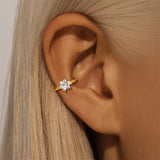 Zircon Circle Nose Ring & Stud Earring — Sterling Silver