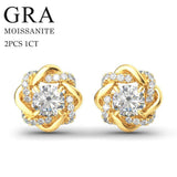 Lumière Moissanite Stud Earrings — 2 Carat, GRA Certified