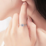 Luxury JECIRCON 925 Sterling Silver Moissanite Ring for Women Fashion Proposal Band with Diamond Certificate Light Luxury Fine Jewelry - Premium Fine Jewelry by Hennafy Jewel