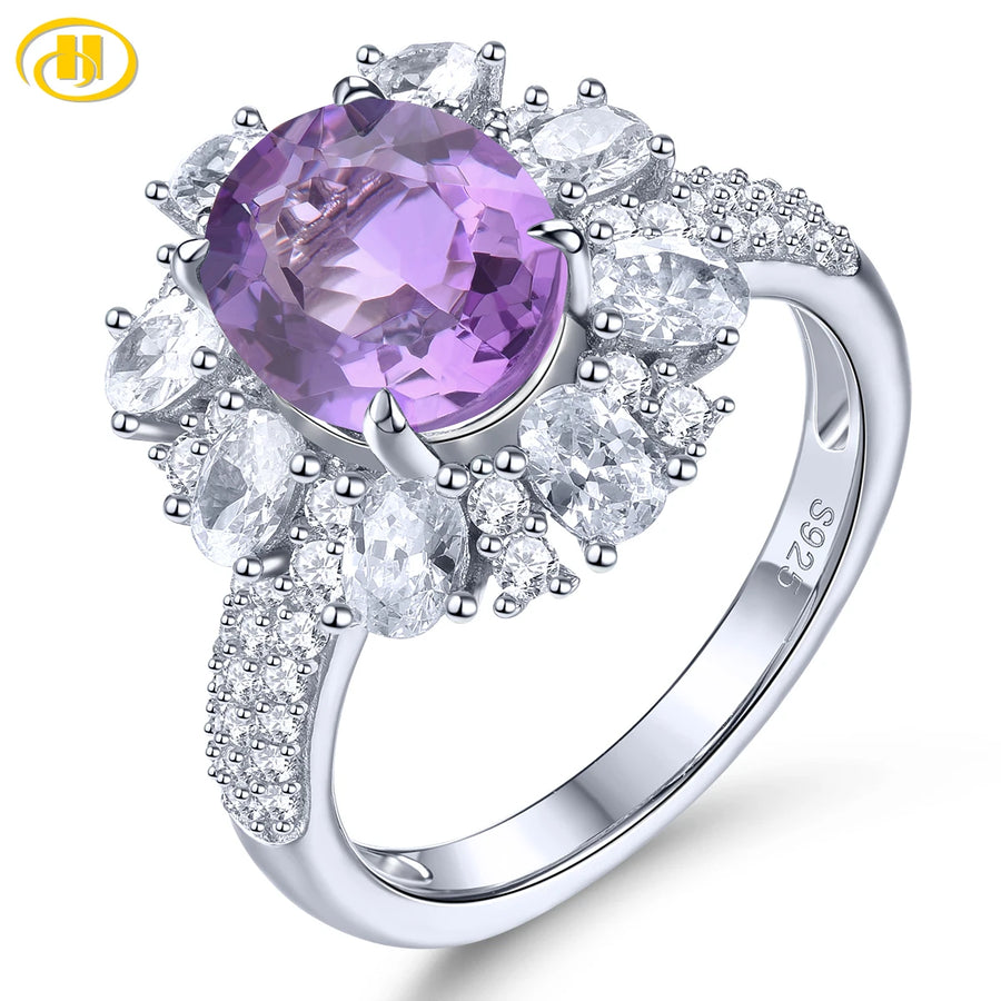 Natural Gemstone Ring — 925 Sterling Silver, 6.5 Carats