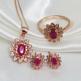 Royal Ruby Collection — 3-Piece Bridal Set
