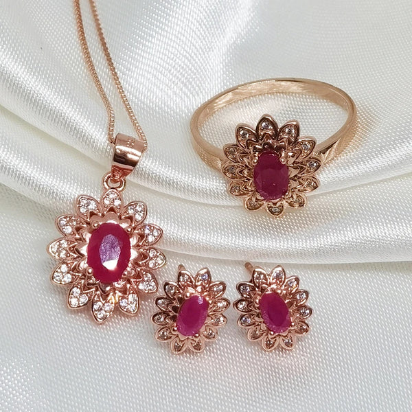 Royal Ruby Collection — 3-Piece Bridal Set