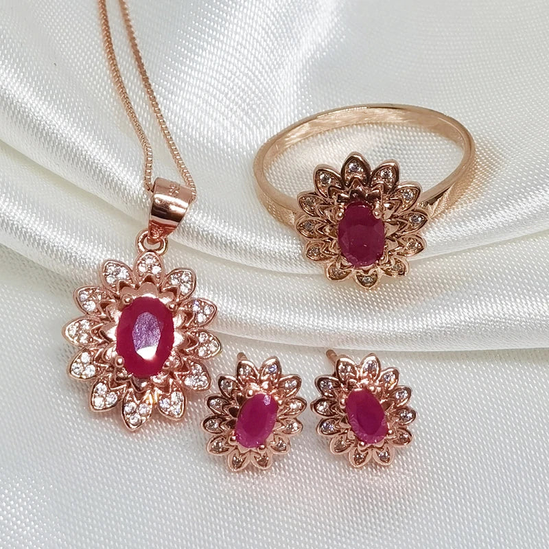 Royal Ruby Collection — 3-Piece Bridal Set
