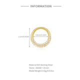 Zircon Circle Nose Ring & Stud Earring — Sterling Silver