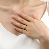 Elegant Moissanite Ring - Sterling Silver Fine Jewelry by Hennafy Jewel