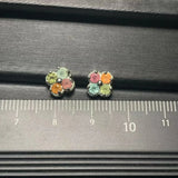 Vintage Natural Tourmaline Stud Earrings