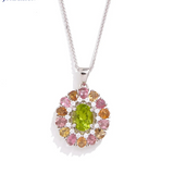 Delicate Gemstone Necklace - Gold Plated Sterling Silver Pendant by Hennafy Jewel