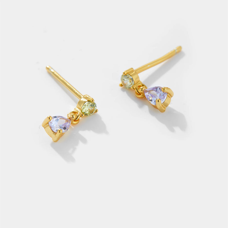 Elegant Radiant Stud Earring: Crystal & Sterling Silver - Premium Fine Jewelry by Hennafy Jewel