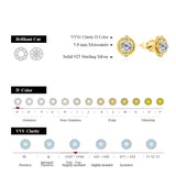 Elegant MINTYBOX New D Color Moissanite Earrings Real 925 Sterling Silver Passed the Diamond Tester Earrings for Women for Gilft Jewelry - Premium Fine Jewelry by Hennafy Jewel