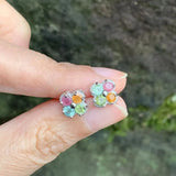 Vintage Natural Tourmaline Stud Earrings