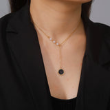 Elegant Gemstone Necklace - Gold Plated Sterling Silver Pendant by Hennafy Jewel