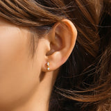 Sterling Silver Zircon Flower Cartilage Stud Earrings