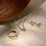 VVS1 Moissanite 18K Gold Plated Jewelry Set