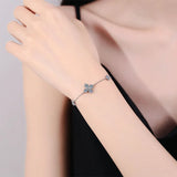 Elegant Moissanite Bracelet - Gold Plated Sterling Silver Bangle by Hennafy Jewel