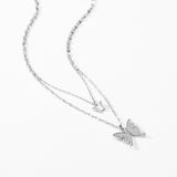 Elegant Cubic Zirconia Necklace - Gold Plated Sterling Silver Pendant by Hennafy Jewel