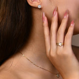 VVS1 Moissanite 18K Gold Plated Jewelry Set
