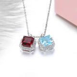 Elegant Natural Sky Blue Topaz Sterling Silver Pendants 4 Carats Genuine Light Blue Gemstone Pure Clean Quality S925 Fine Jewelrys - Premium Fine Jewelry by Hennafy Jewel