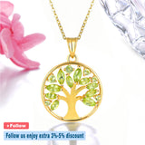 Classic Natural Peridot Sterling Silver Pendant Yellow Gold Plated 1.5 Carats Genuine Gemstone Classic Romantic Women's Anniversary Gift - Premium Fine Jewelry by Hennafy Jewel