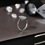 Elegant MINTYBOX 0.242CTW Star Moon S925 Sterling Silver Moissanite Rings For Women Lab Diamond Ring 18K Gold Plated Wedding Jewelr Gift - Premium Fine Jewelry by Hennafy Jewel