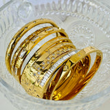 Celestial CZ Open Bangle — 18K Gold Plated, Waterproof