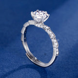 Luxury JECIRCON 925 Sterling Silver Moissanite Ring for Women Fashion Proposal Band with Diamond Certificate Light Luxury Fine Jewelry - Premium Fine Jewelry by Hennafy Jewel