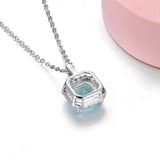 Elegant Natural Sky Blue Topaz Sterling Silver Pendants 4 Carats Genuine Light Blue Gemstone Pure Clean Quality S925 Fine Jewelrys - Premium Fine Jewelry by Hennafy Jewel