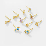 Elegant Radiant Stud Earring: Crystal & Sterling Silver - Premium Fine Jewelry by Hennafy Jewel