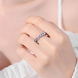 Retro Zircon Color Ring — 925 Sterling Silver