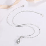 Elegant JECIRCON 925 Sterling Silver Necklace for Women High - Premium Fine Jewelry by Hennafy Jewel