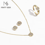 VVS1 Moissanite 18K Gold Plated Jewelry Set