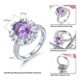 Natural Gemstone Ring — 925 Sterling Silver, 6.5 Carats